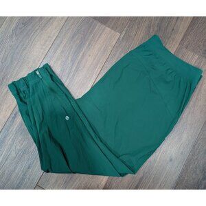 Lululemon LW68Z2S Sz 12 Green Athletic Pants Cropped Capri Leggings Stretch